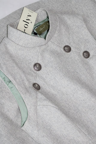 The Tailored Tweed Flare Mini – Light Gray