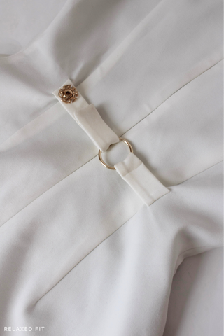 The Tailored Crepe Contrast Mini – Black / White