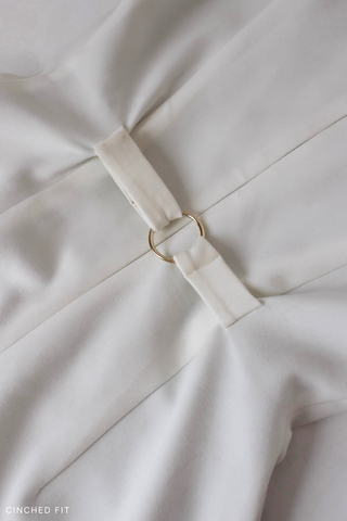 The Tailored Crepe Contrast Mini – Black / White